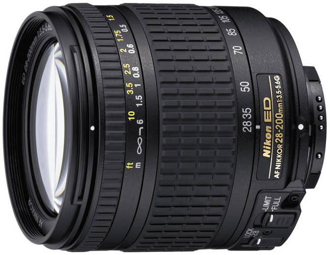 Nikon AF Zoom-Nikkor 28-200mm f/3.5-5.6G IF-ED (已停產) 鏡頭規格